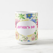 Muttertag, Blumenmuster Kaffeetasse (Mittel)