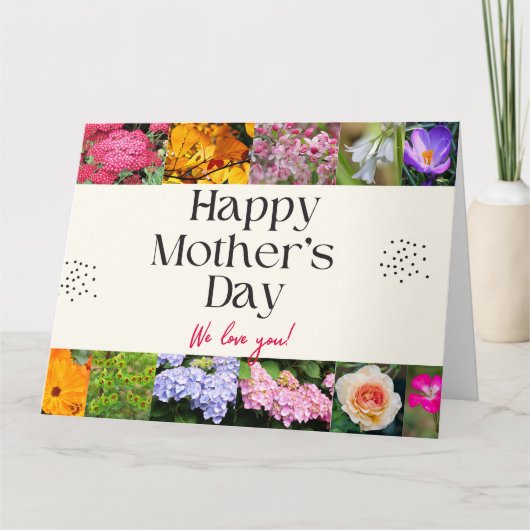 Muttertag Blumenprint Karte (Vorderseite)