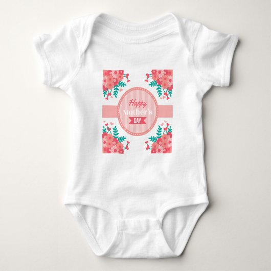 Muttertag Blumensträuße Baby Strampler (Vorderseite)