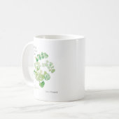 Muttertag Botanische Wasserfarbe Kaffeetasse (Vorderseite Links)
