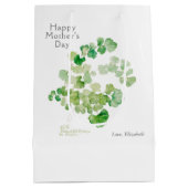 Muttertag Botanische Wasserfarbe Mittlere Geschenktüte (Rückseite)