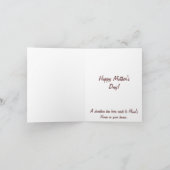 Muttertag Bouquet Blume Kleine Hände Mama Karte (Innenseite)