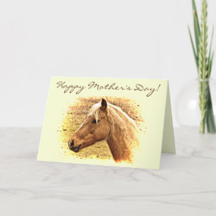 Muttertag Brown Horse Animal Card Karte