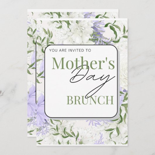Muttertag Bruch Einladung (Vorne/Hinten)