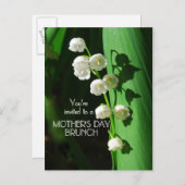 Muttertag Brunch Einladung Lily of the Valley (Vorne/Hinten)