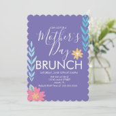 Muttertag Brunch Frühlingsgrün Einladung (Stehend Vorderseite)