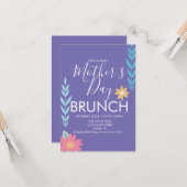 Muttertag Brunch Frühlingsgrün-Karte Karte (Vorderseite/Rückseite Beispiel)