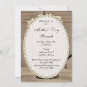 Muttertag Brunch Sepia Mason Jar & Daisies Einladung (Rückseite)