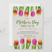 Muttertag Brunch Tulip Floral Einladung (Vorderseite)