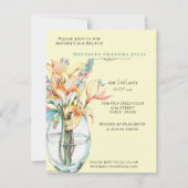 Muttertag Brunch Vase der Taglilien Einladung (Rückseite)