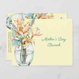 Muttertag Brunch Vase der Taglilien Einladung