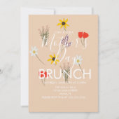 Muttertag Brunch Wild Floral Einladung (Vorderseite)