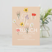 Muttertag Brunch Wild Floral Einladung (Stehend Vorderseite)