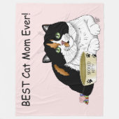 Muttertag Calico Katze Fleecedecke (Vorderseite)