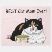 Muttertag Calico Katze Fleecedecke (Vorderseite (Horizontal))