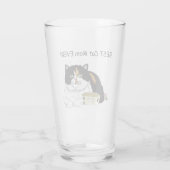 Muttertag Calico Katze Glas (Rückseite)