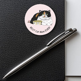 Muttertag Calico Katze Runder Aufkleber