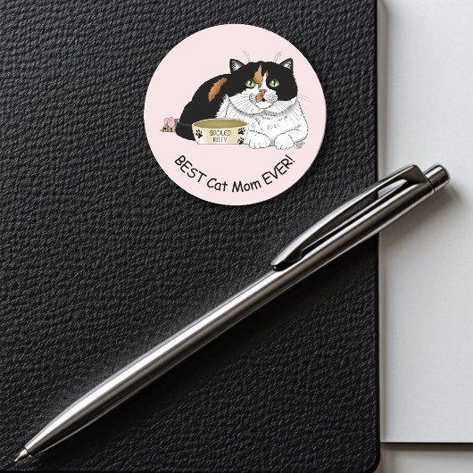 Muttertag Calico Katze Runder Aufkleber