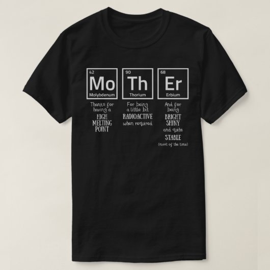 Muttertag, christliche Mamas Funny Chemistry  T-Shirt (Design vorne)