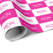 Muttertag Classic Caps Pink Mama Errichtet  Geschenkpapier (Rolleneckpunkt)