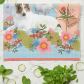 Muttertag Collies und Blumen Geschirrtuch (Gefaltet)