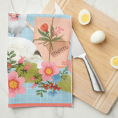 Muttertag Collies und Blumen Geschirrtuch (Viertel Falte)