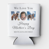 Muttertag Custom 3 Foto Collage Dosenkühler (Vorderseite)