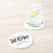 Muttertag Custom 3 Foto Collage Getränkeuntersetzer (Seite)