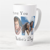 Muttertag Custom 3 Foto Collage Milchtasse (Rechte Ecke)