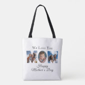 Muttertag Custom 3 Foto Collage Tasche (Rückseite)