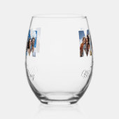 Muttertag Custom 3 Foto Collage Weinglas Ohne Stiel (Links)