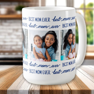 Muttertag Custom 4 Foto Collage Beste MAMA je Kaffeetasse