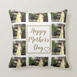 Muttertag Custom Zehn Foto Collage Herz Kissen