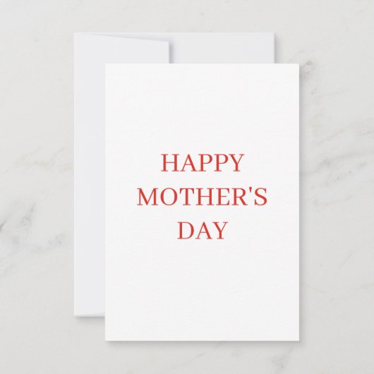 MUTTERTAG DANKE, DASS DU KARTE. DANKESKARTE (Rückseite)