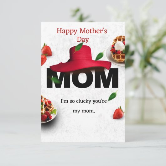 Muttertag Dankeskarte (Stehend Vorderseite)