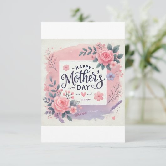 Muttertag Dankeskarte (Stehend Vorderseite)