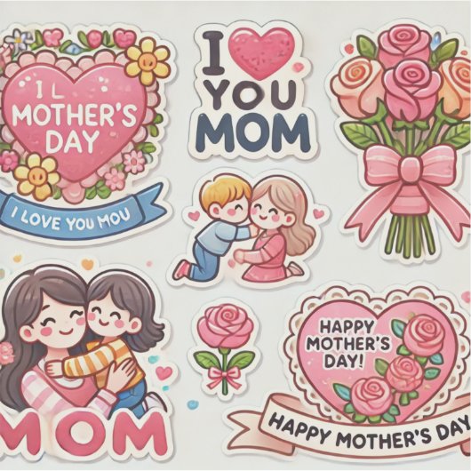 Muttertag der Aufkleber (Vorderseite)