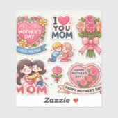 Muttertag der Aufkleber (Blatt)