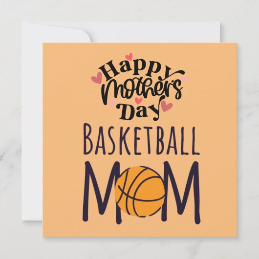 Muttertag der Basketball-Mutter an Mama Karte (Vorderseite)