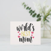 Muttertag der besten Mama der Welt | Postkarte (Stehend Vorderseite)