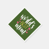 Muttertag der besten Mama der Welt | Serviette (Ecke)