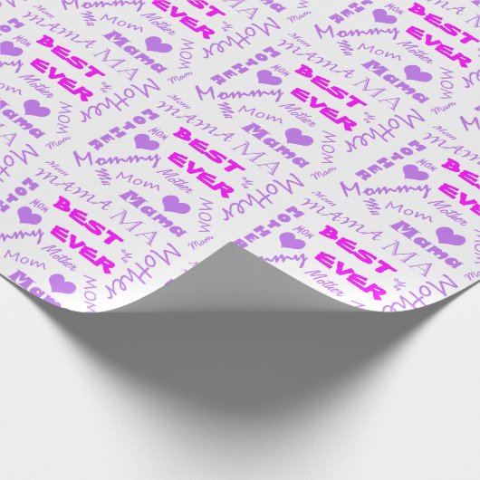 Muttertag der besten Mama Geschenkpapier (Ecke)