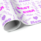 Muttertag der besten Mama Geschenkpapier (Rolleneckpunkt)