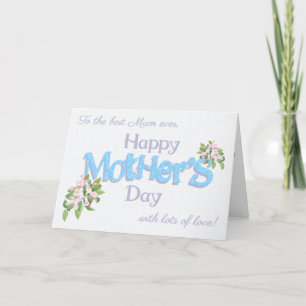 Muttertag der besten Mutter mit Apple Blossom Card Feiertagskarte