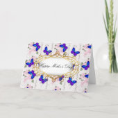 Muttertag der Blauen Schmetterlinge Karte (Vorderseite)