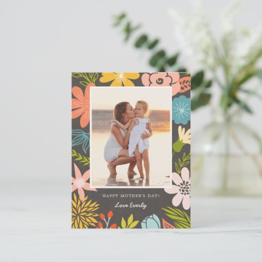 Muttertag der Blumengestelle Postkarte (Stehend Vorderseite)