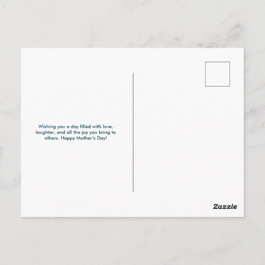 Muttertag der Blütenausschnitt-MAMA Postkarte (Rückseite)