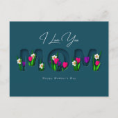 Muttertag der Blütenausschnitt-MAMA Postkarte (Vorderseite)