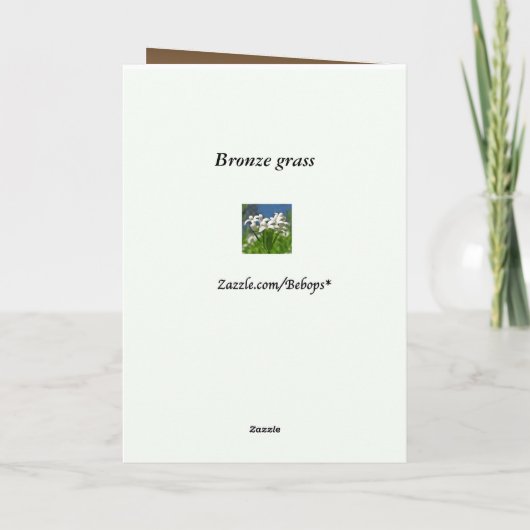 Muttertag der Bronze-Gras Karte (Rückseite)