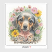 Muttertag der Dackel Aufkleber (Blatt)